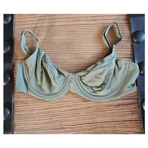 Victoria's Secret Body by Victoria Unlined Demi Green Satin Smooth Bra 36C New